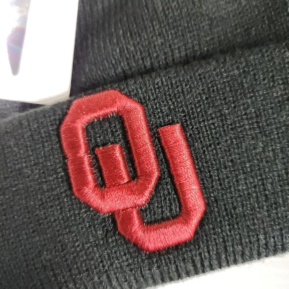 Nike Oklahoma Sooners Toddler Beanie Hat With Mittens 2/4T Black Red Acrylic 169